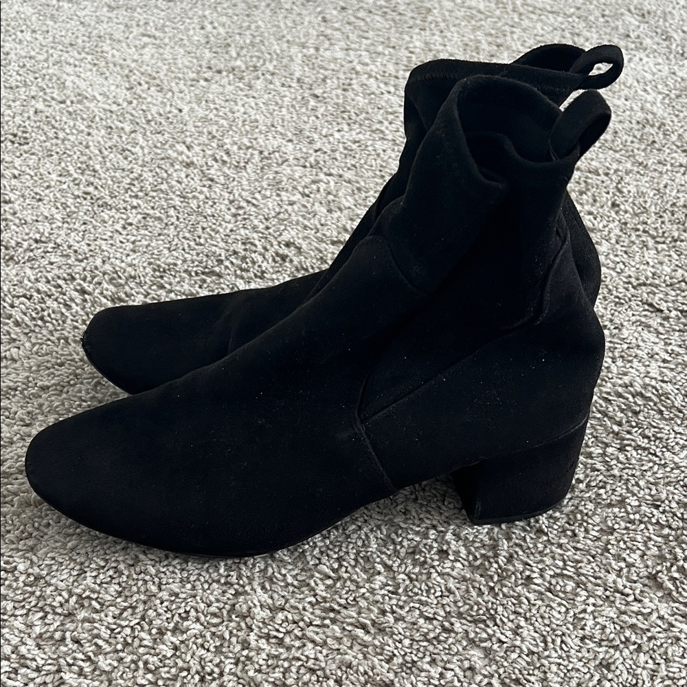Aldo Black Ankle Booties|Faux Suede|Size 10